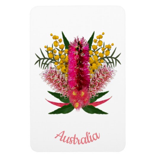 Australian Wild Flowers Magnet Magneet (Verticaal)