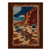 Australian Wild Lizard Wildlife Scene Perfect Poster (Voorkant)