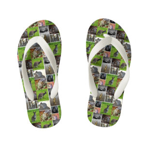 Australian Wildlife Collage Kinder Teenslippers