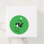 Australian Willie Wagtail cartoon Bedankjes Labels (In situ)