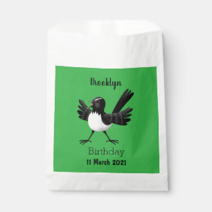 Australian Willie Wagtail cartoon Bedankzakje