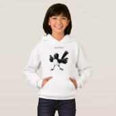 Australian Willie Wagtail cartoon gepersonaliseerd (Voorkant volledig)
