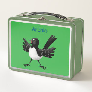 Australian Willie Wagtail cartoon gepersonaliseerd
