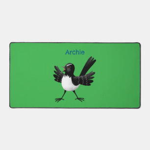 Australian Willie Wagtail cartoon gepersonaliseerd Bureaumat