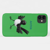 Australian Willie Wagtail cartoon gepersonaliseerd Case-Mate iPhone Case (Achterkant (horizontaal))