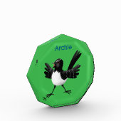 Australian Willie Wagtail cartoon gepersonaliseerd Fotoblokken (Links)