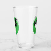 Australian Willie Wagtail cartoon gepersonaliseerd Glas (Rechts)