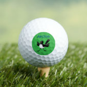 Australian Willie Wagtail cartoon gepersonaliseerd Golfballen (Insitu Shirt)