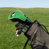 Australian Willie Wagtail cartoon gepersonaliseerd Golfheadcover (Insitu)