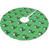 Australian Willie Wagtail cartoon gepersonaliseerd Kerstboom Rok (Gekanteld)