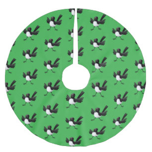 Australian Willie Wagtail cartoon gepersonaliseerd Kerstboom Rok