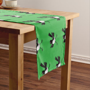 Australian Willie Wagtail cartoon gepersonaliseerd Korte Tafelloper
