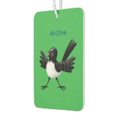 Australian Willie Wagtail cartoon gepersonaliseerd Luchtverfrisser (Links)