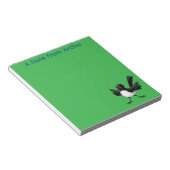 Australian Willie Wagtail cartoon gepersonaliseerd Notitieblok (Schuin)