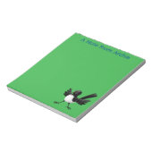 Australian Willie Wagtail cartoon gepersonaliseerd Notitieblok (Linkerzijde)