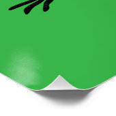 Australian Willie Wagtail cartoon gepersonaliseerd Perfect Poster (Hoek)