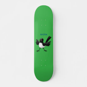 Australian Willie Wagtail cartoon gepersonaliseerd Persoonlijk Skateboard