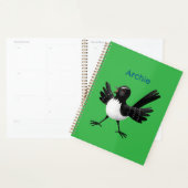 Australian Willie Wagtail cartoon gepersonaliseerd Planner (Display)