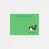 Australian Willie Wagtail cartoon gepersonaliseerd Post-it® Notes (Voorkant)