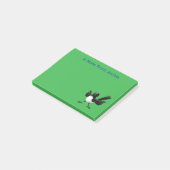 Australian Willie Wagtail cartoon gepersonaliseerd Post-it® Notes (Schuin)