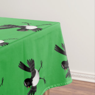Australian Willie Wagtail cartoon gepersonaliseerd Tafelkleed