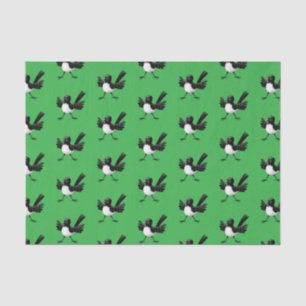 Australian Willie Wagtail cartoon gepersonaliseerd Tissuepapier