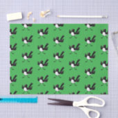 Australian Willie Wagtail cartoon gepersonaliseerd Tissuepapier (Craft)