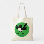 Australian Willie Wagtail cartoon gepersonaliseerd Tote Bag (Achterkant)