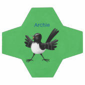 Australian Willie Wagtail cartoon gepersonaliseerd Voetbal (Enkel)