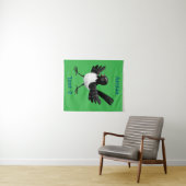 Australian Willie Wagtail cartoon gepersonaliseerd Wandkleed (In Situ (horizontaal))