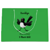 Australian Willie Wagtail cartoon Groot Cadeauzakje (Voorkant)