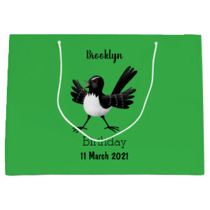 Australian Willie Wagtail cartoon Groot Cadeauzakje
