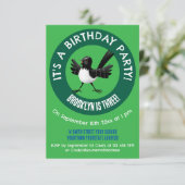 Australian Willie Wagtail cartoon Kaart (Staand voorkant)