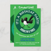 Australian Willie Wagtail cartoon Kaart (Voorkant / Achterkant)