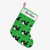 Australian Willie Wagtail cartoon Kleine Kerstsok (Voorkant (Hangend))