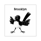 Australian Willie Wagtail cartoon Rubberstempel (Afrduk)