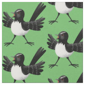 Australian Willie Wagtail cartoon Stof (Close Up)