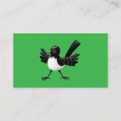 Australian Willie Wagtail cartoon Visitekaartje (Achterkant)