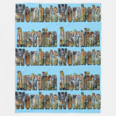 Australian Wombats is het woord, Fleece Deken (Voorkant)