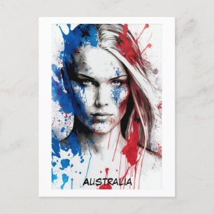 Australian Women of the World Abstract Briefkaart