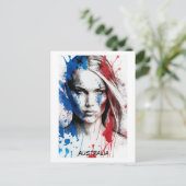 Australian Women of the World Abstract Briefkaart (Staand voorkant)