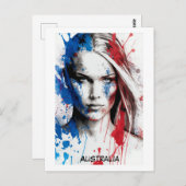 Australian Women of the World Abstract Briefkaart (Voorkant / Achterkant)