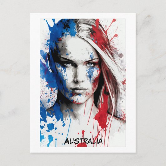 Australian Women of the World Abstract Briefkaart (Voorkant)