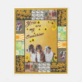 AustralianShepherd Dog Sunflower Je bent mijn zonn Fleece Deken