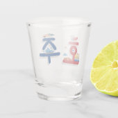 Australië 호 주 in Koreaans Soju Shot Glass Glas (Achterkant)