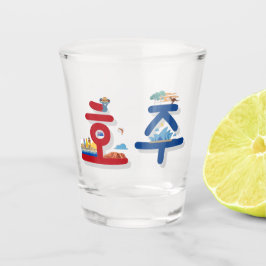 Australië 호 주 in Koreaans Soju Shot Glass Glas