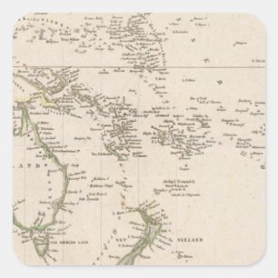 Australië 10 vierkante sticker