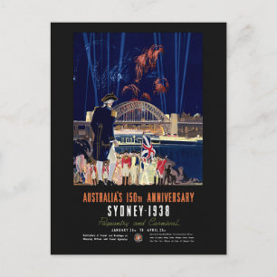 Australië 150e Verjaardag Vintage Poster 1938 Briefkaart