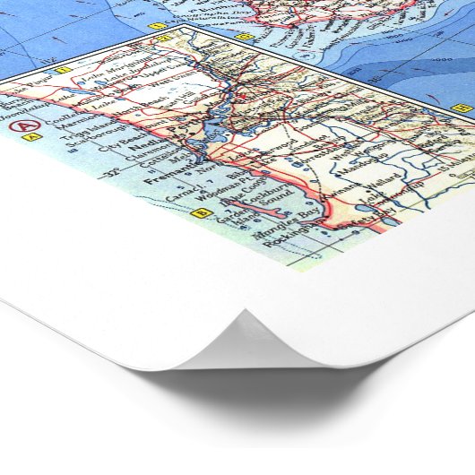 " Australië: 1963 gedetailleerd MAP ... Poster (Hoek)