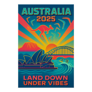 Australië 2025 - Land Down Under Vibes Perfect Poster